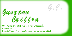 gusztav cziffra business card